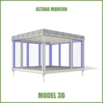 model 3D altany ogrodowej Modern widok z przodu w SketchUp