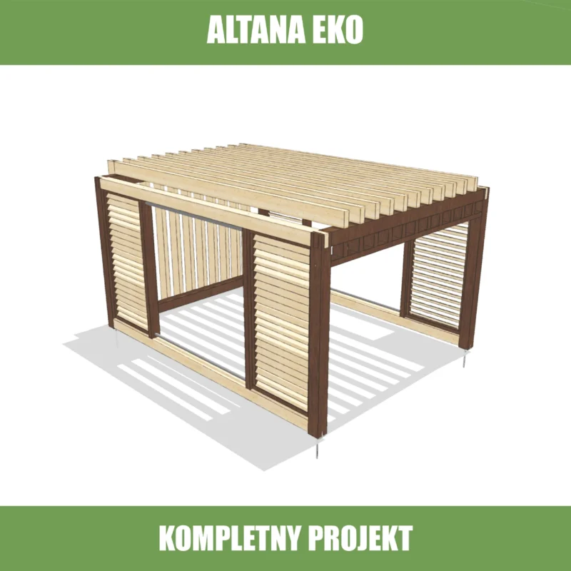 Pełna dokumentacja PDF ogrodowej altany EKO