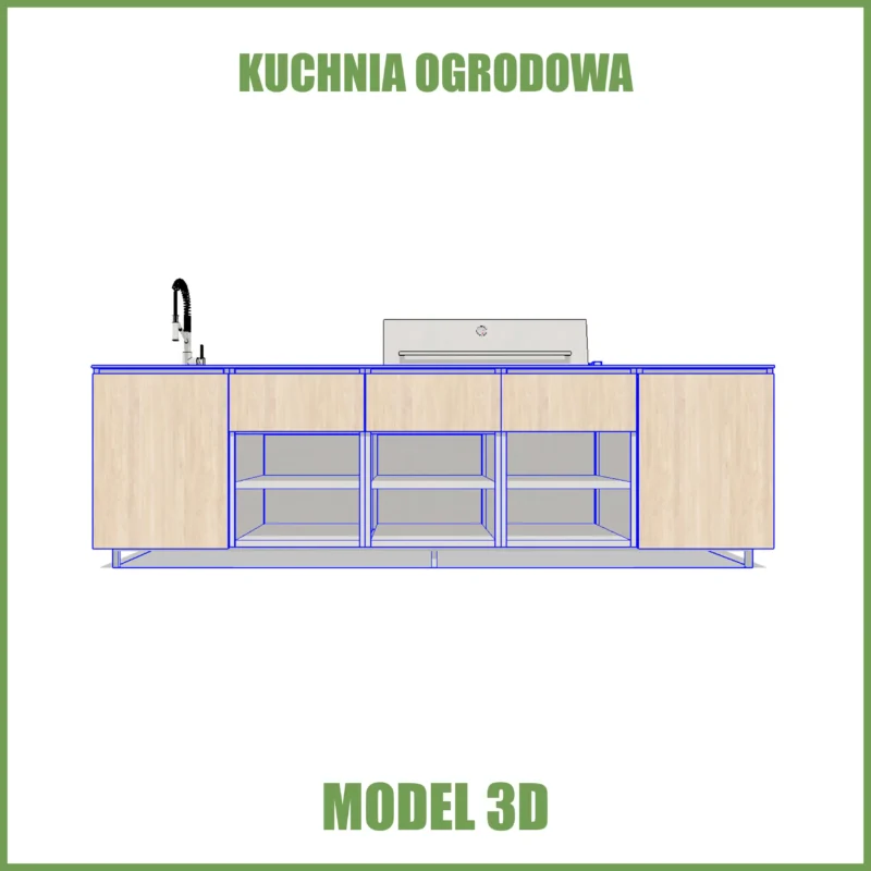 Kuchnia ogrodowa JG3-2 (model 3D)